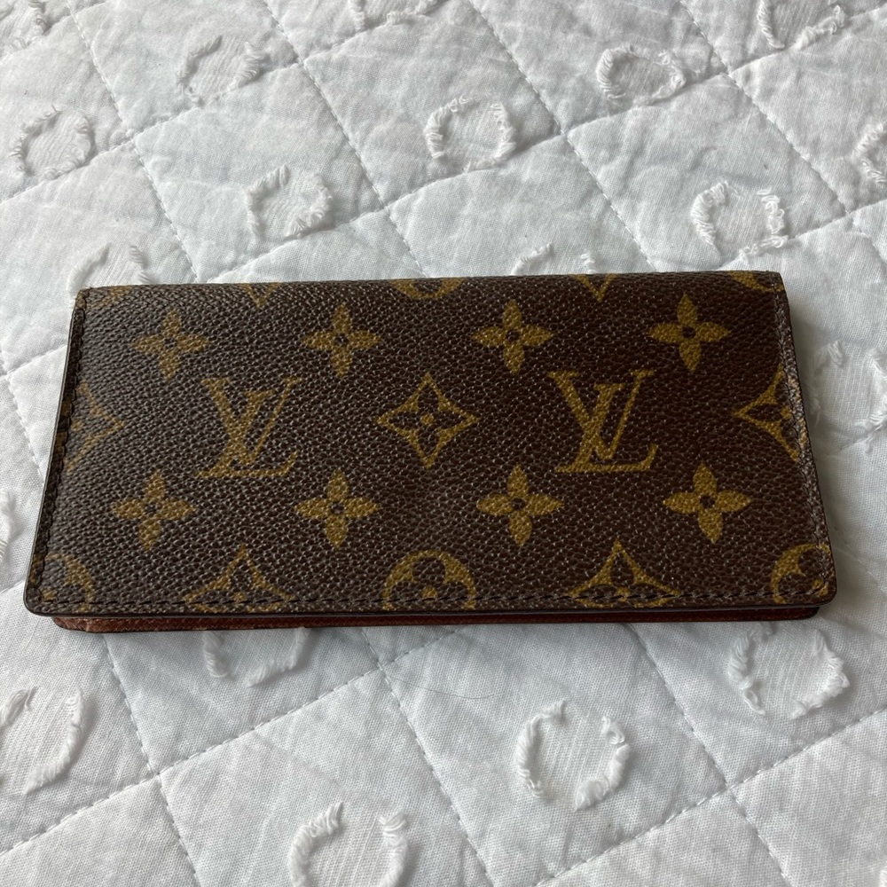 Louis Vuitton check book cover
